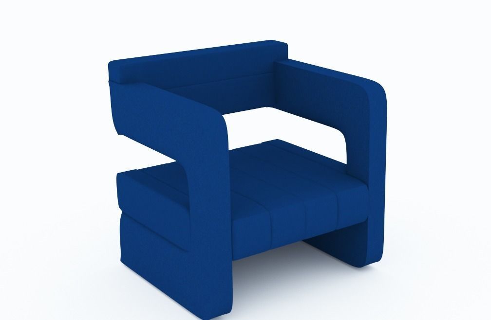 fabric couch  3D model_2