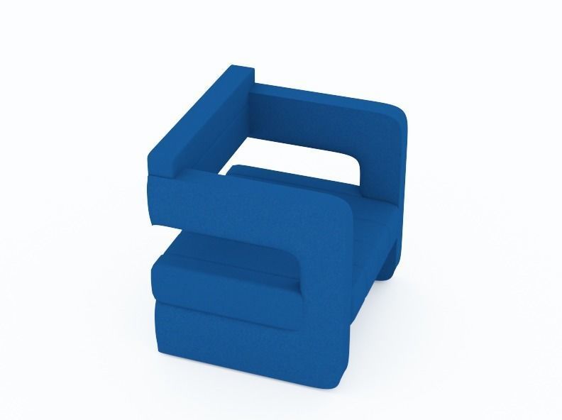 fabric couch  3D model_1