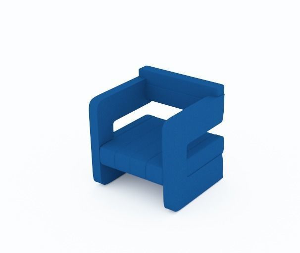 fabric couch  3D model_4