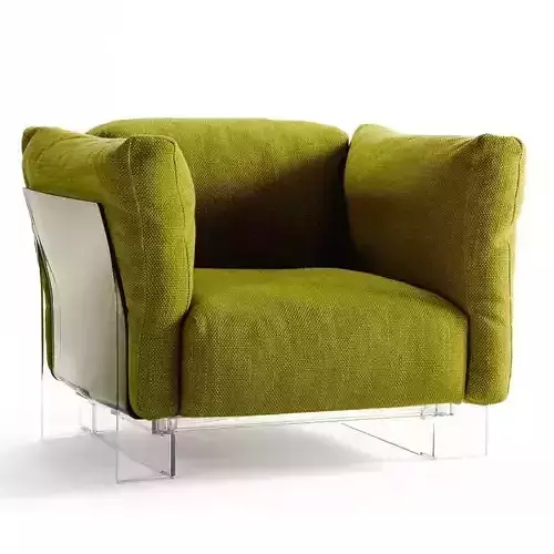Wide Down Cushion Arm Chair Sofa