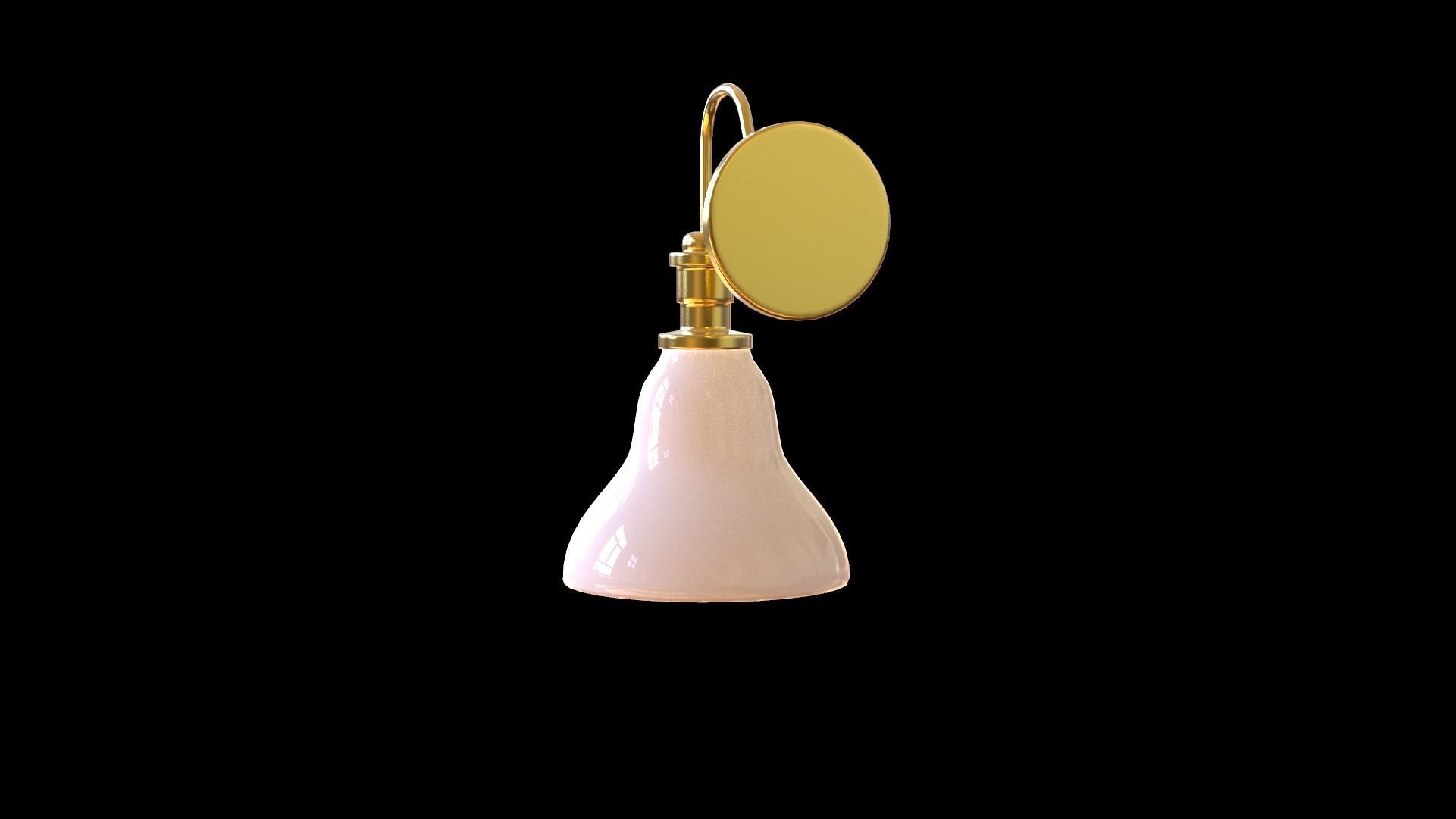 Sconcess wall lamp Low-poly 3D model_6