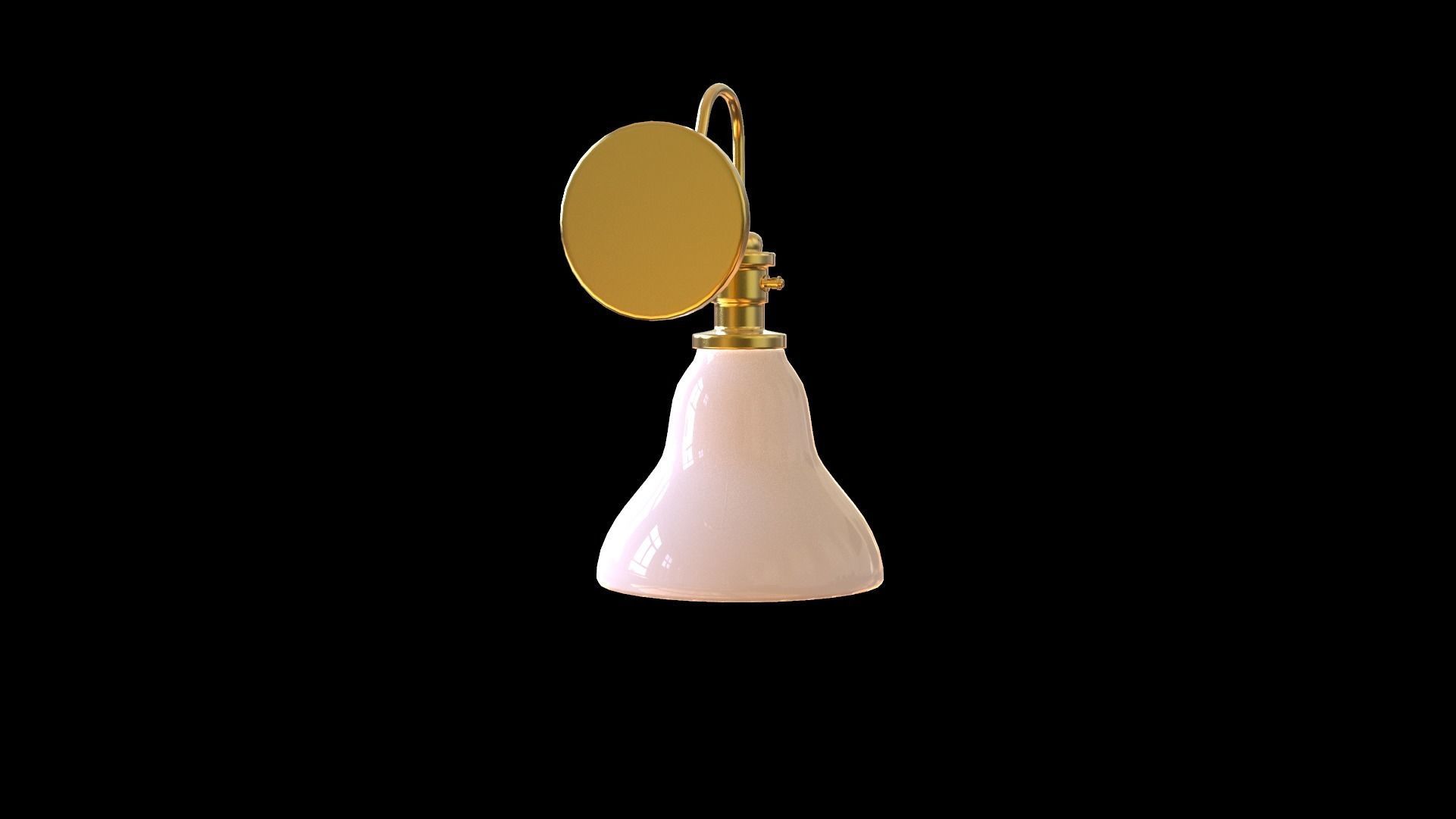 Sconcess wall lamp Low-poly 3D model_3