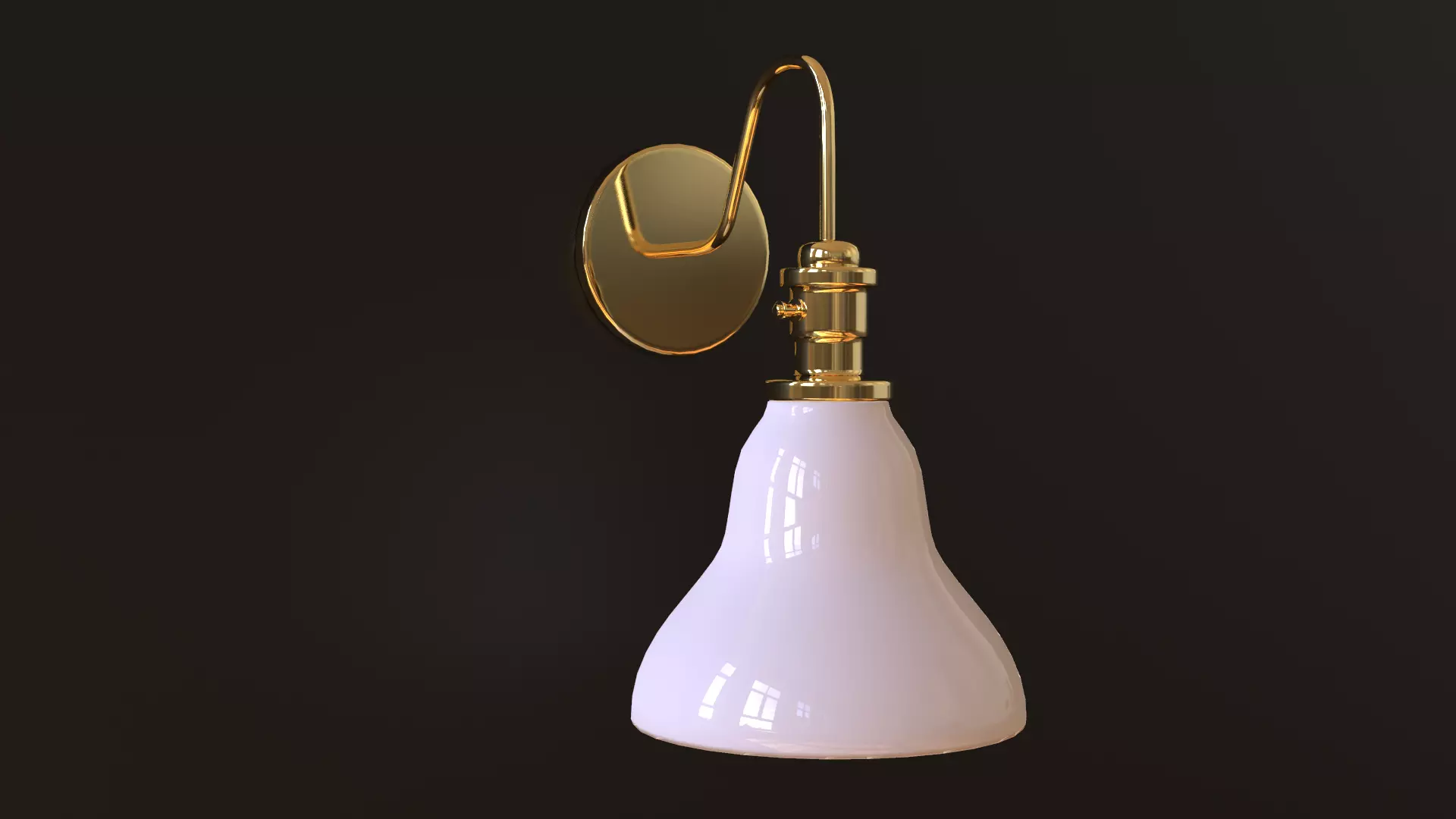 Sconcess wall lamp Low-poly 3D model_0