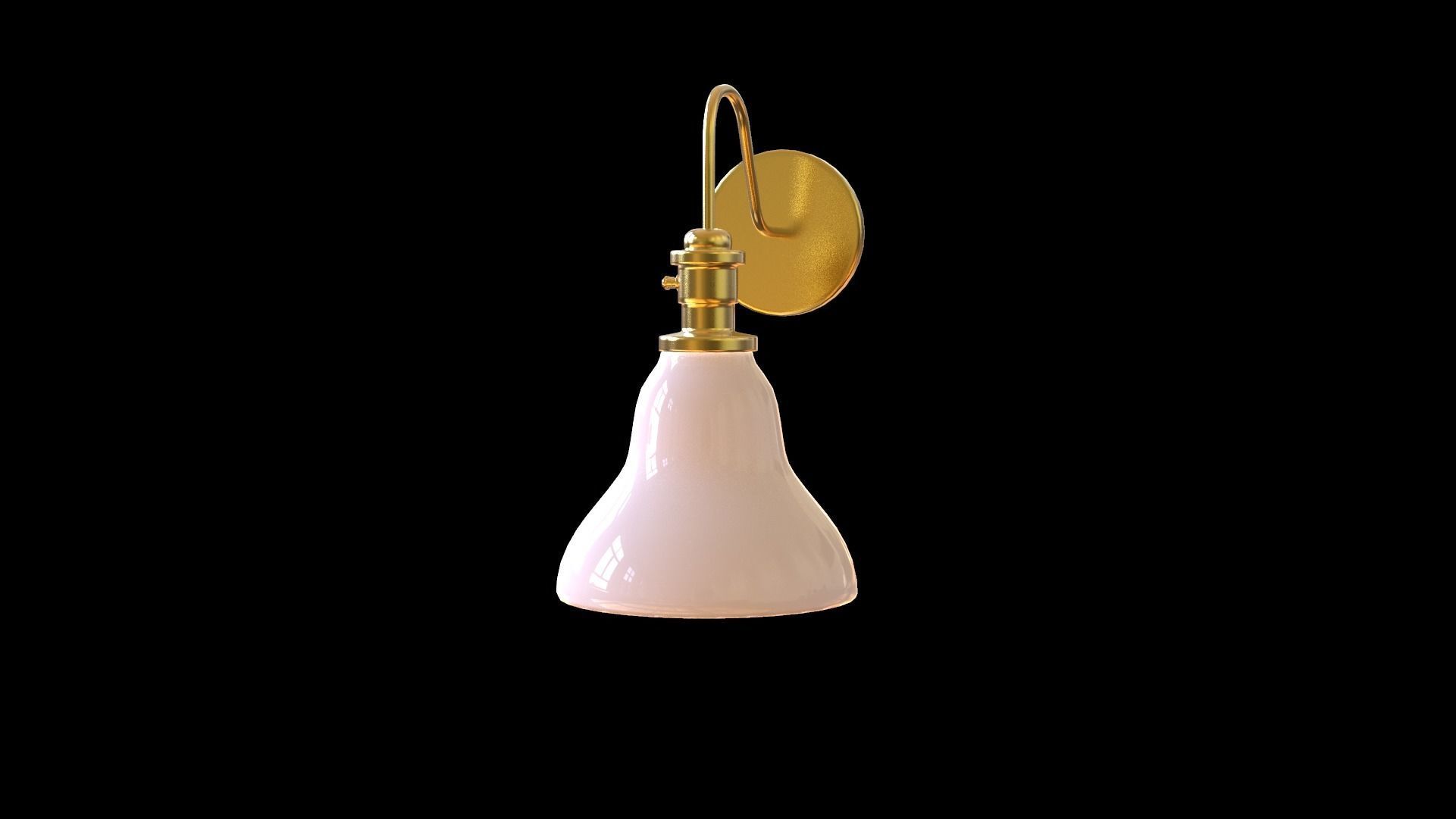 Sconcess wall lamp Low-poly 3D model_5