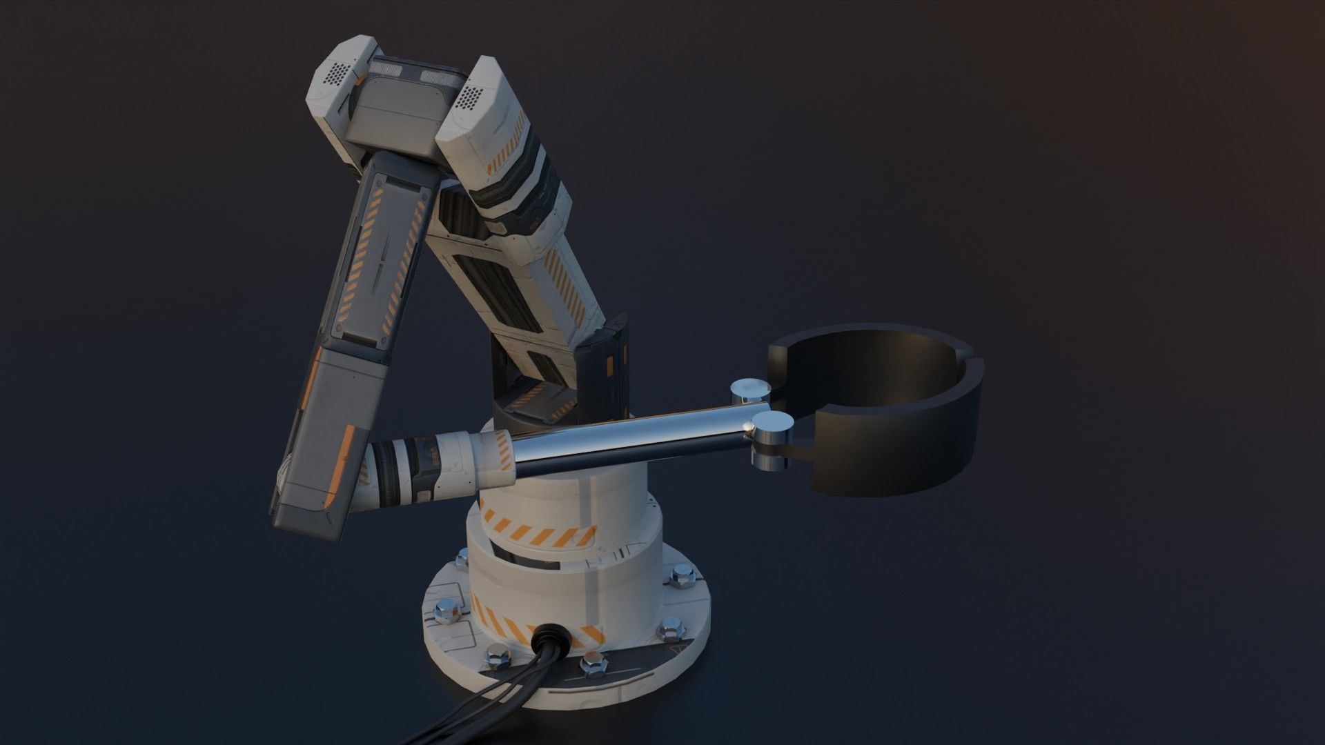Mechanical Arm free VR / AR / lowpoly 3D model rigged CGTrader