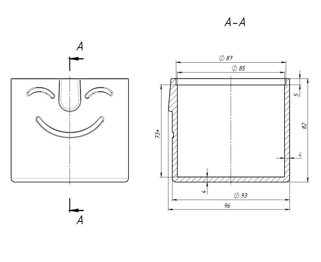 The cachepot cup with face 3D print model_6
