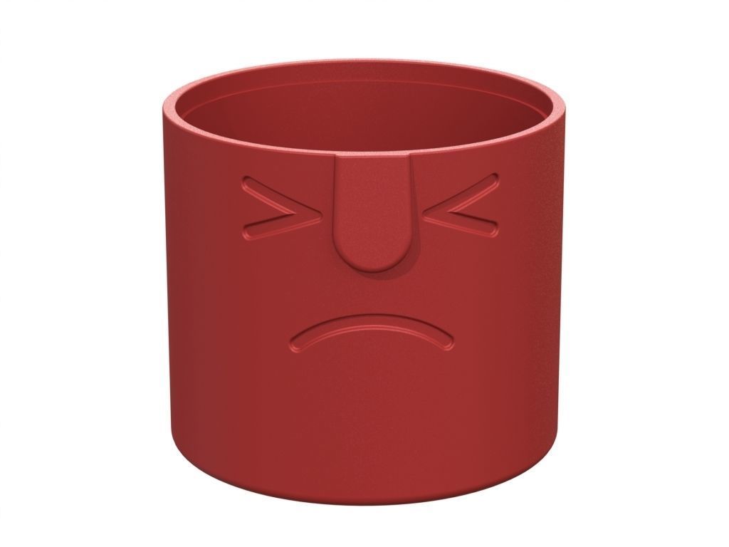 The cachepot cup with face 3D print model_5