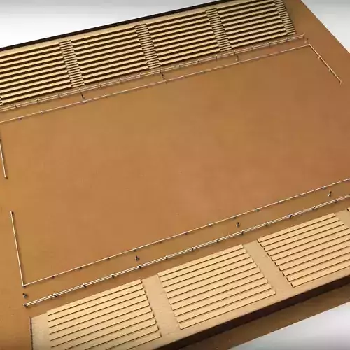 Horse jump riding arena tribune low poly