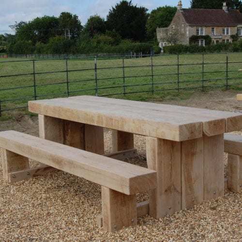 Model Railway Sleeper Picnic Table and Bench 3D print model_18