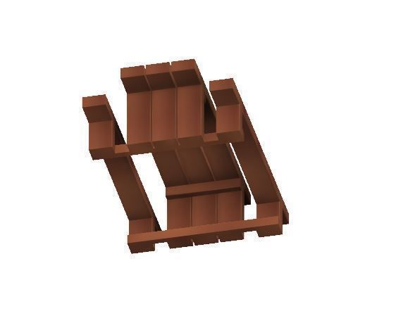 Model Railway Sleeper Picnic Table and Bench 3D print model_6