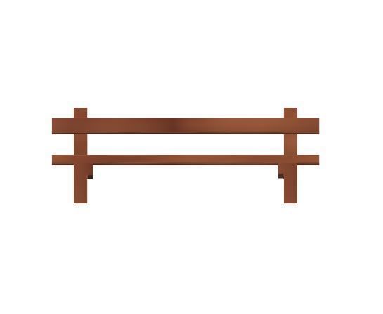 Model Railway Sleeper Picnic Table and Bench 3D print model_12