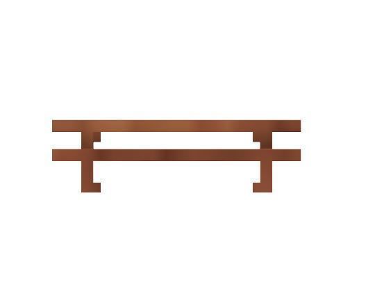 Model Railway Sleeper Picnic Table and Bench 3D print model_7