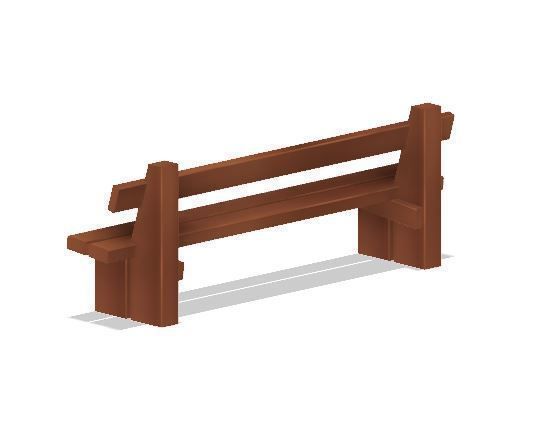 Model Railway Sleeper Picnic Table and Bench 3D print model_11