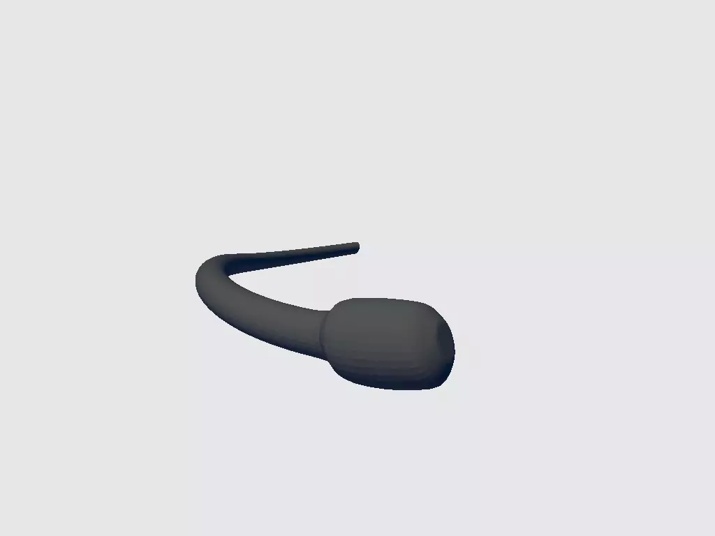 Microphone Headset Low-poly 3D model_0