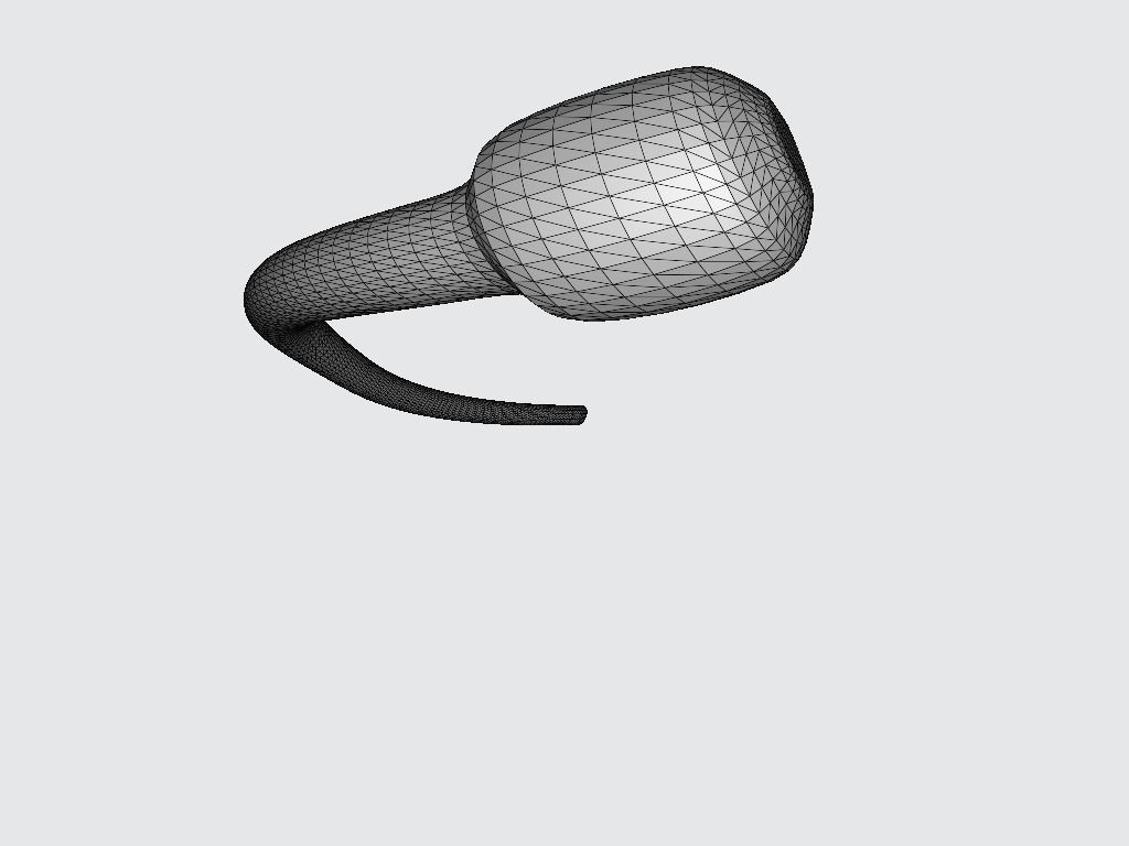 Microphone Headset Low-poly 3D model_12