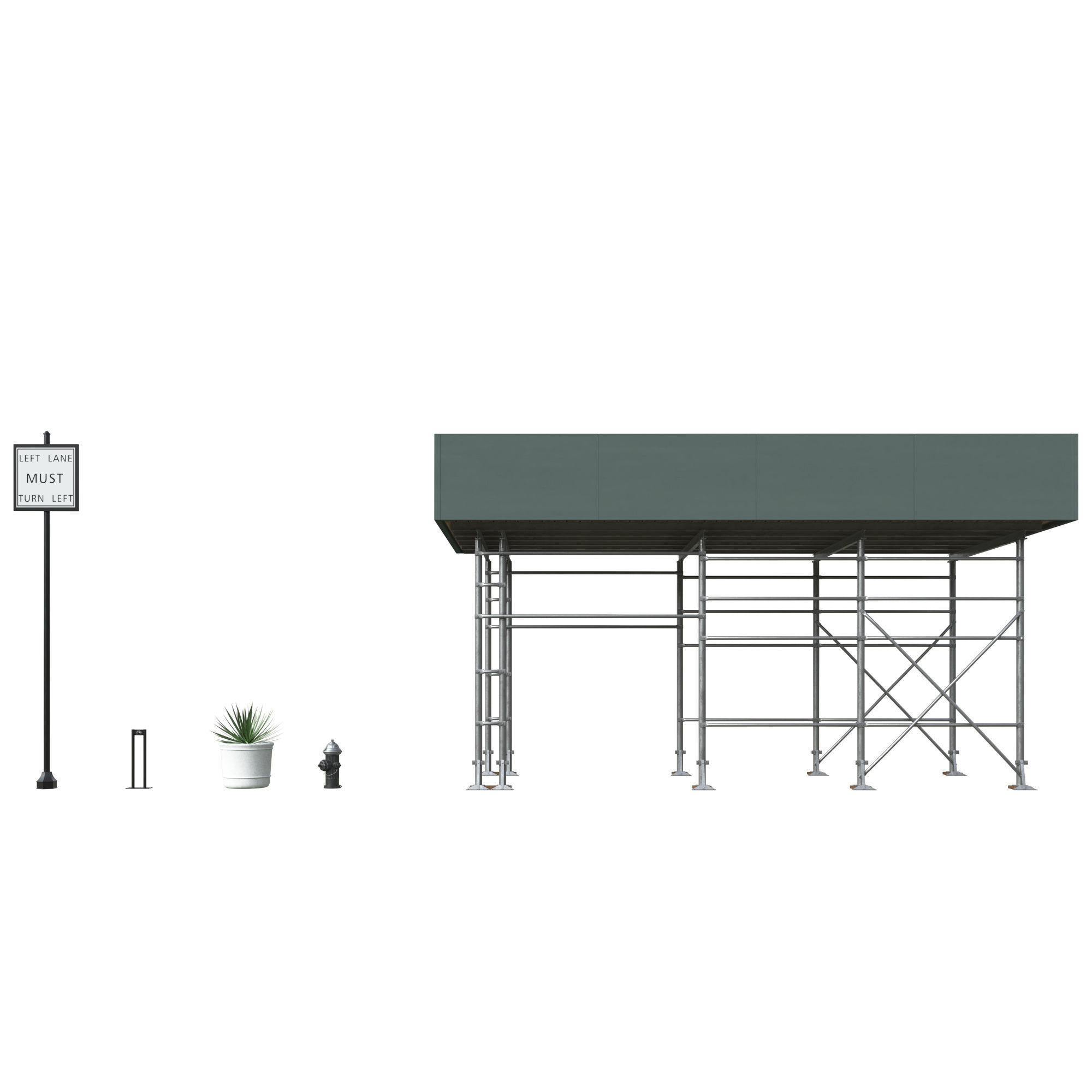 28 Unique New York City props 3D model_11