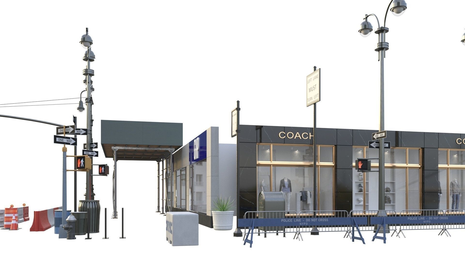 28 Unique New York City props 3D model_63