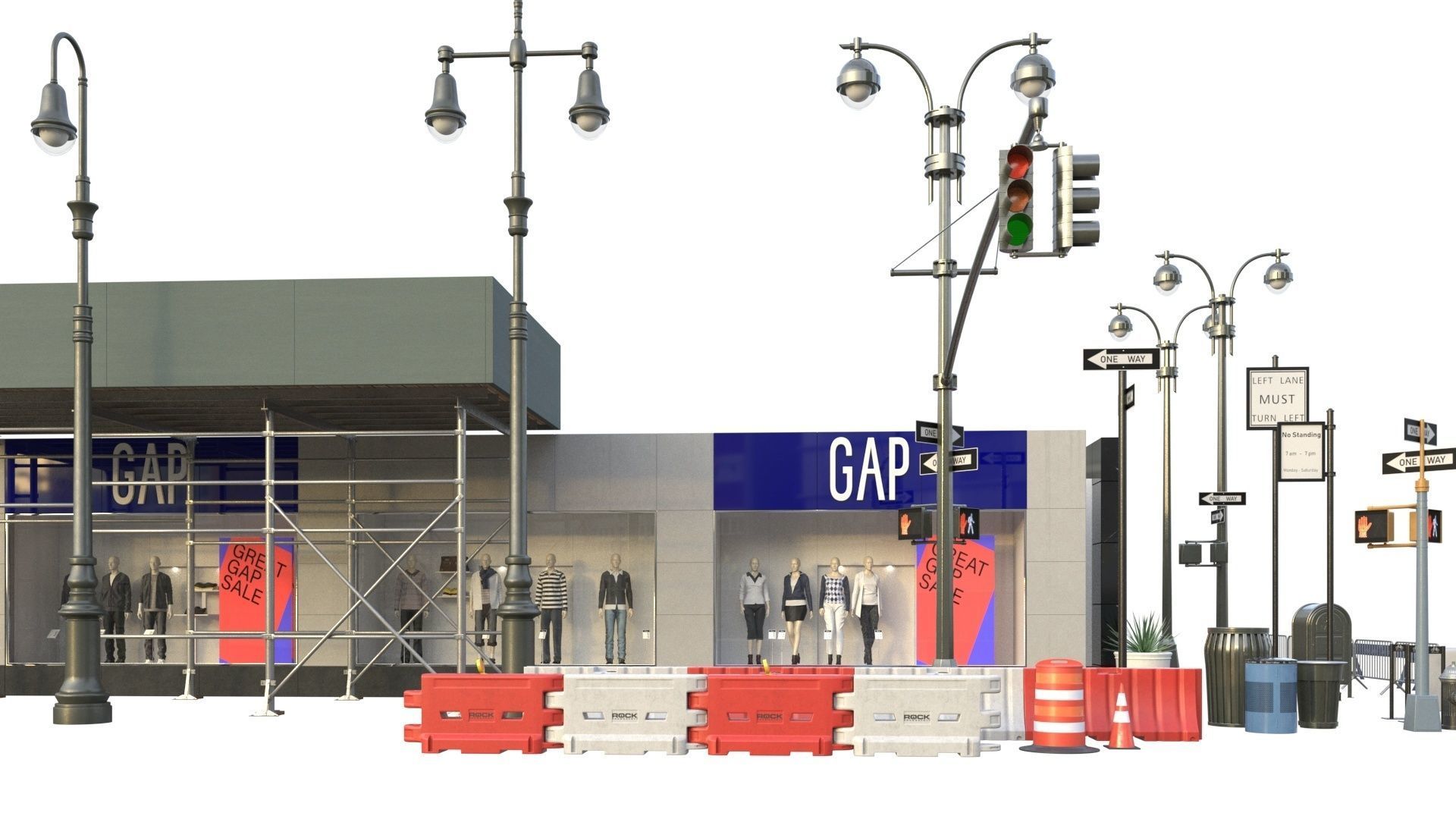 28 Unique New York City props 3D model_45