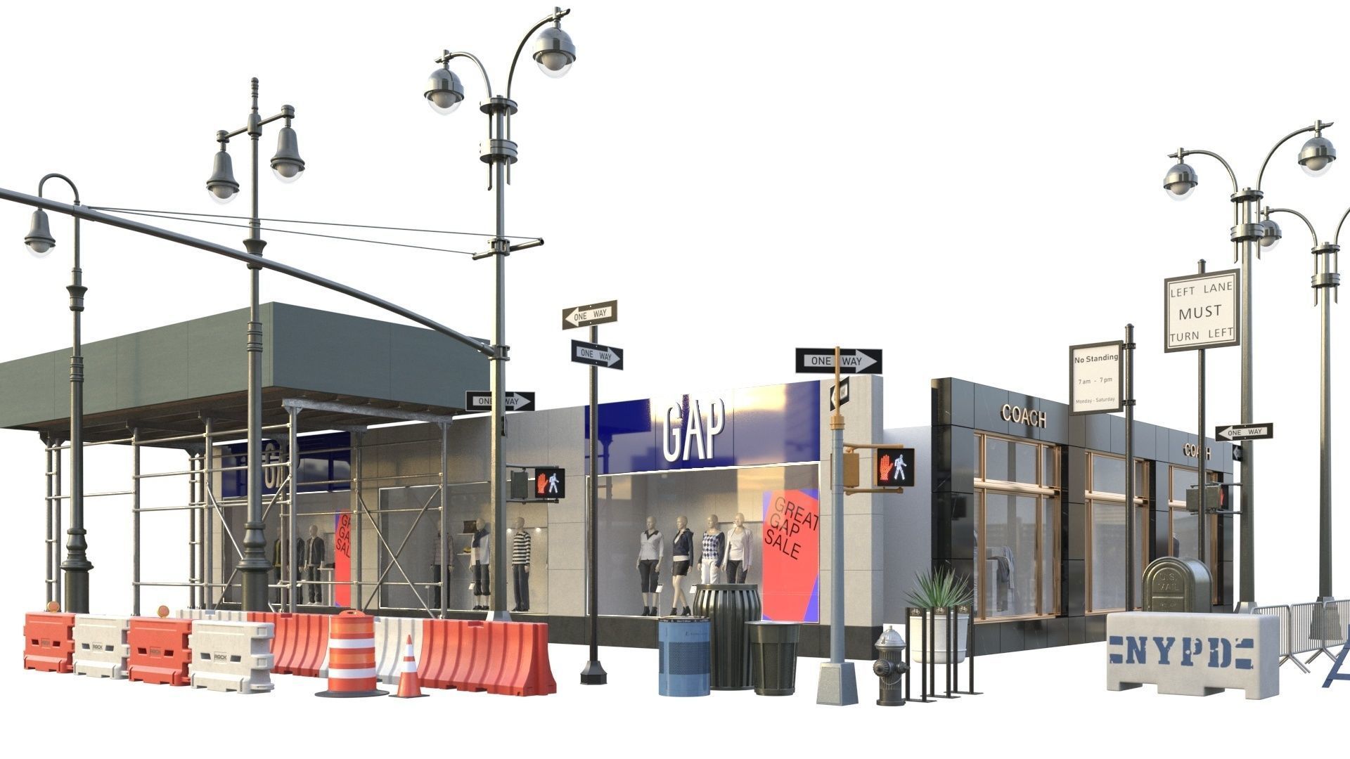 28 Unique New York City props 3D model_69