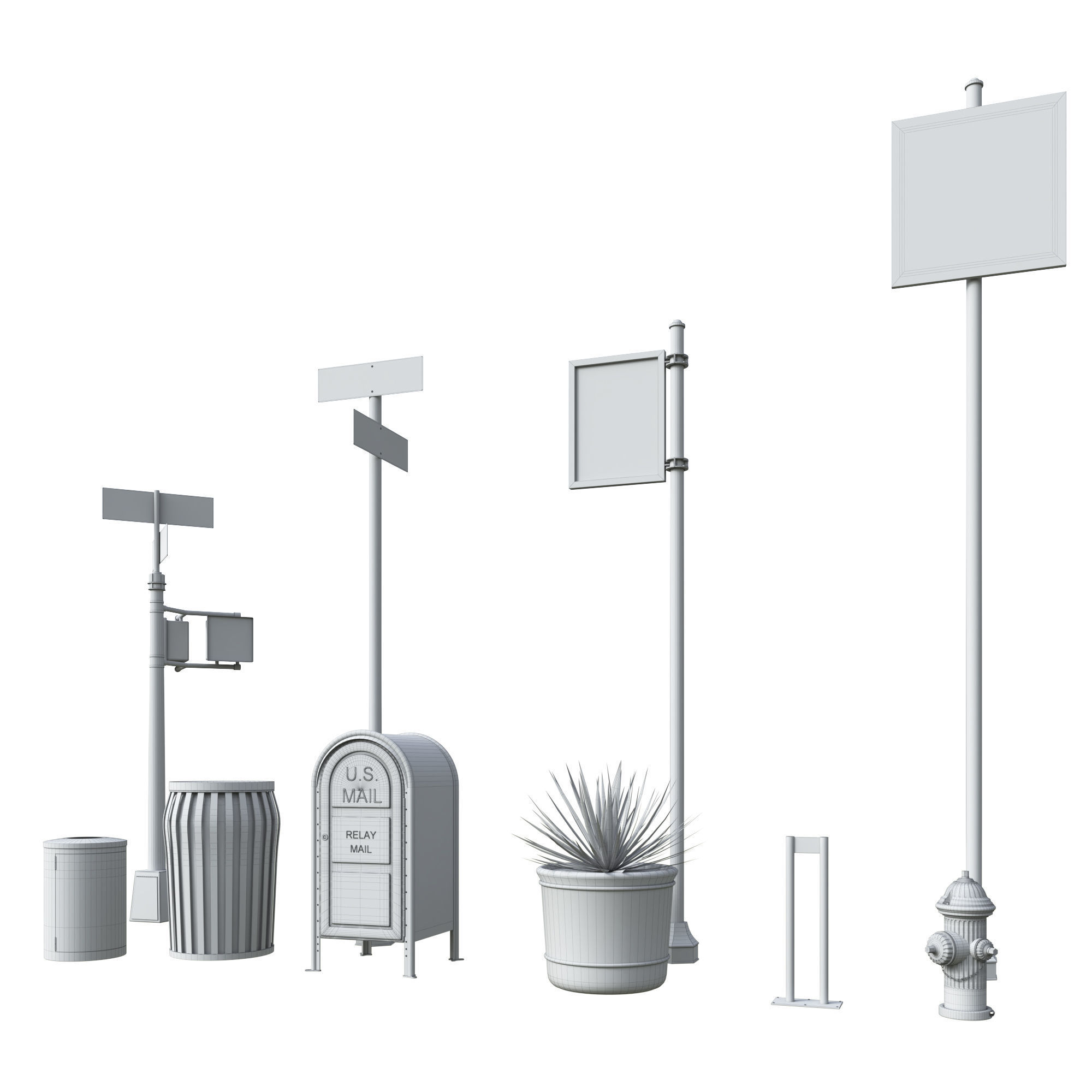 28 Unique New York City props 3D model_41