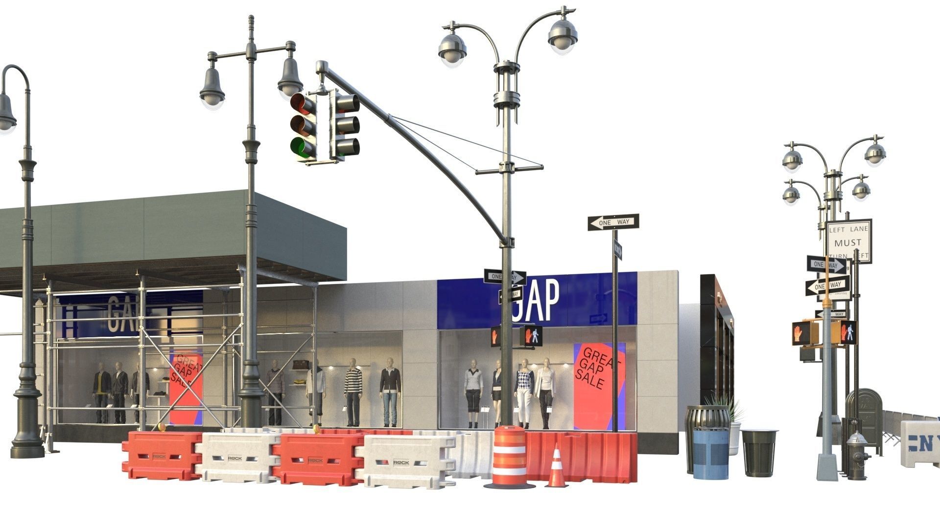 28 Unique New York City props 3D model_53