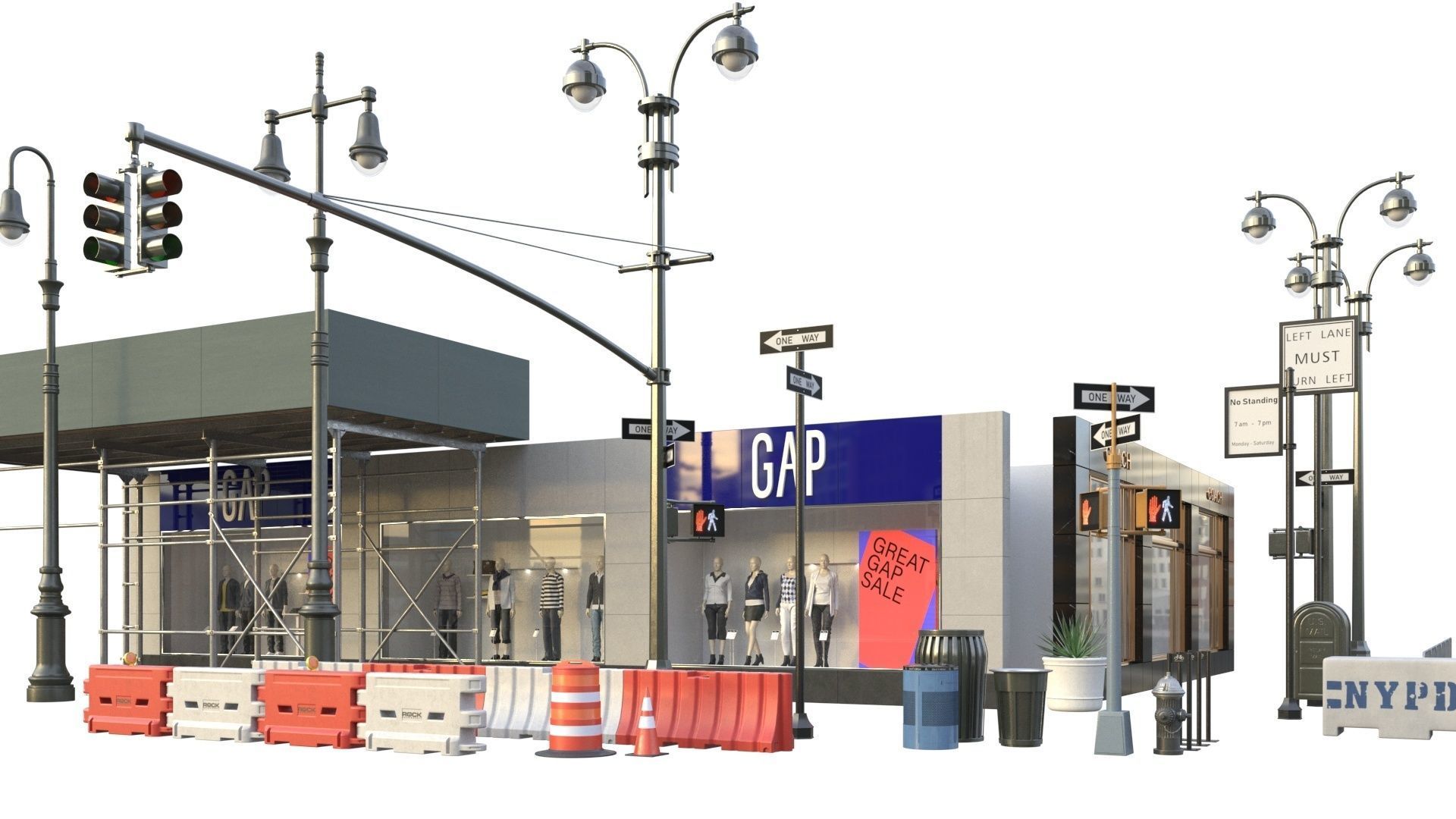 28 Unique New York City props 3D model_59