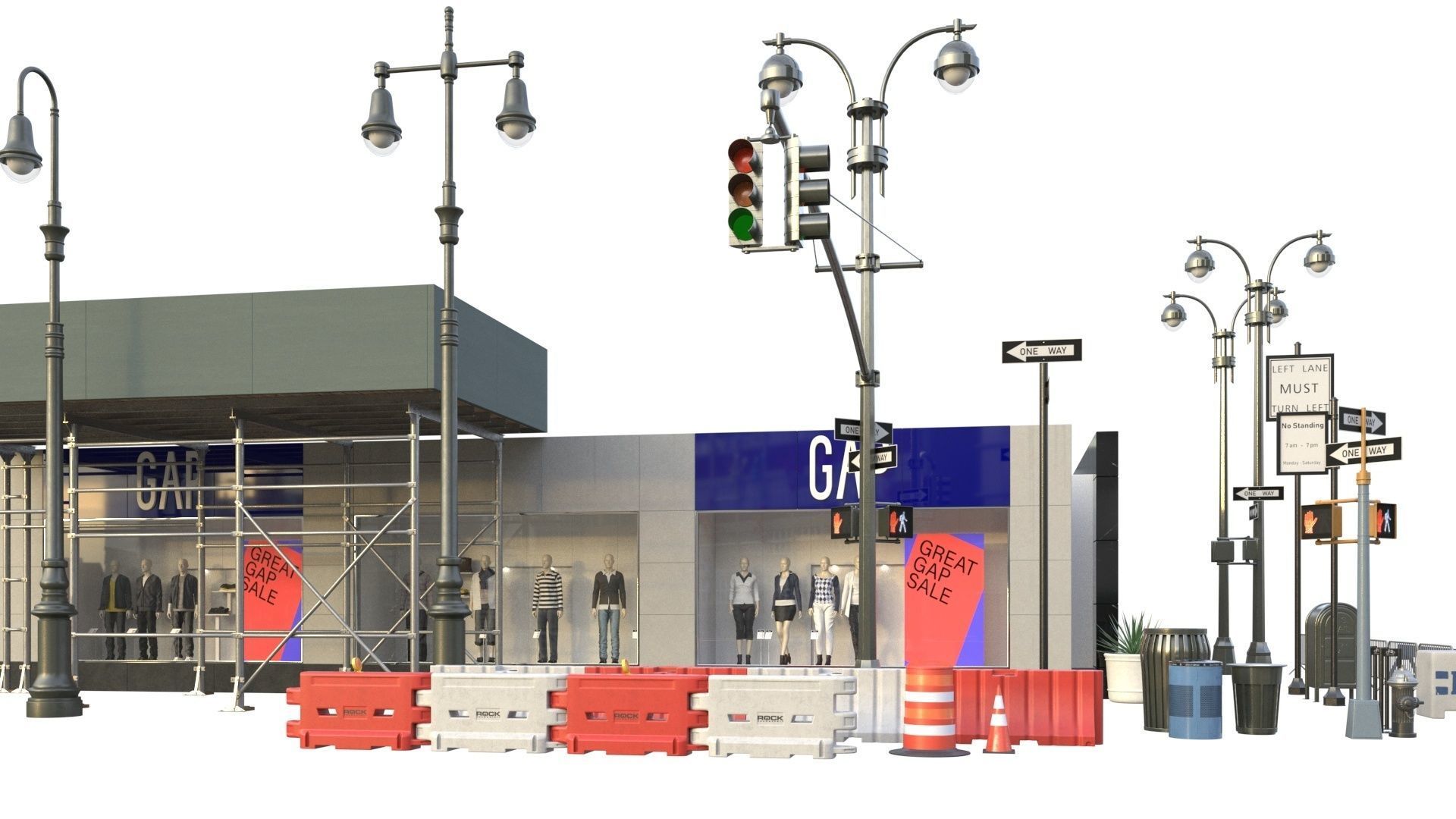 28 Unique New York City props 3D model_47