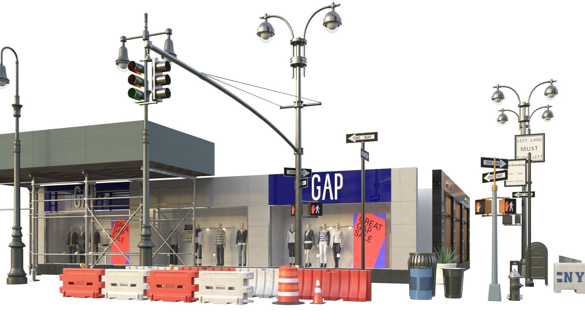 28 Unique New York City props 3D model_50