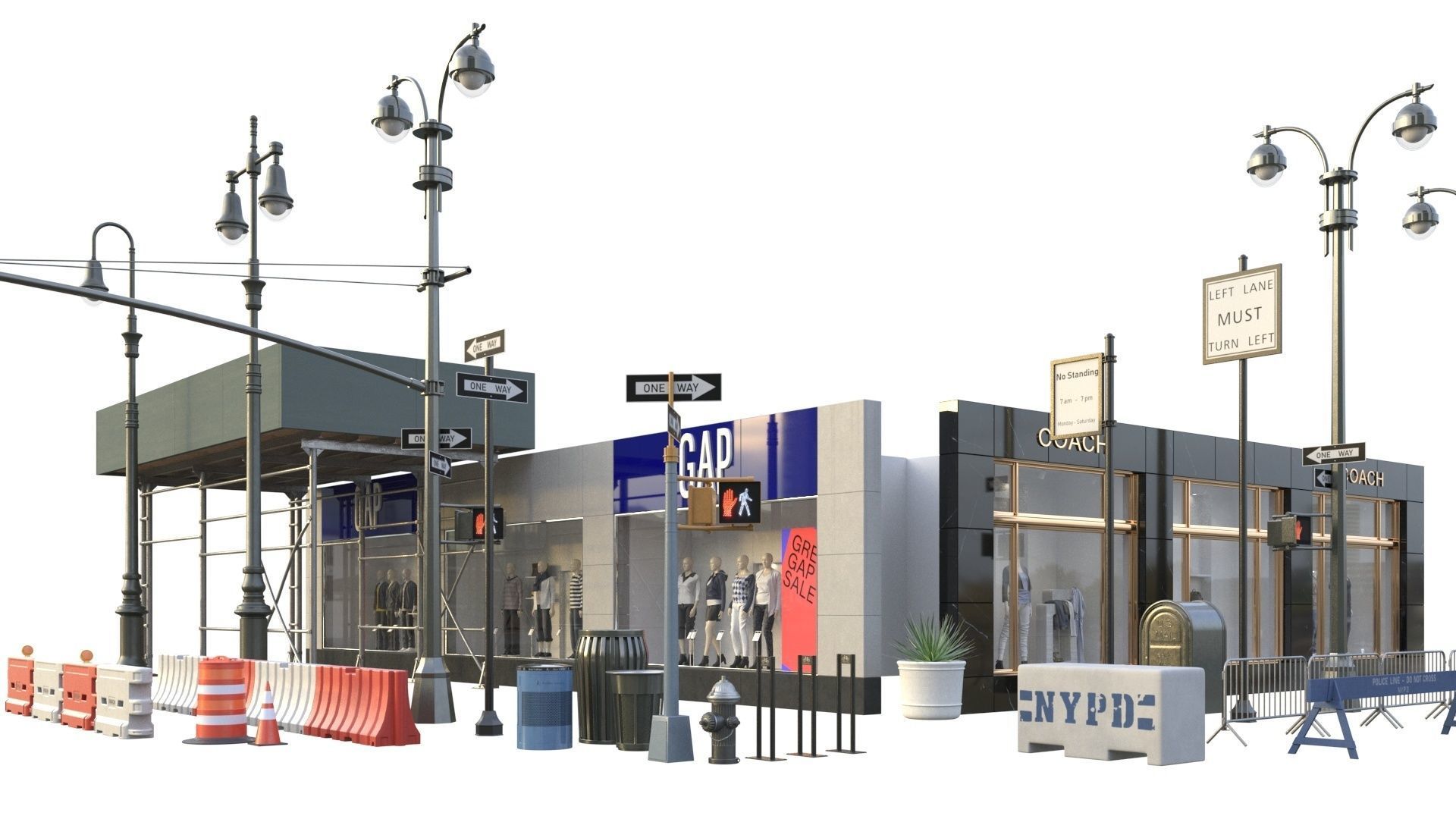 28 Unique New York City props 3D model_65
