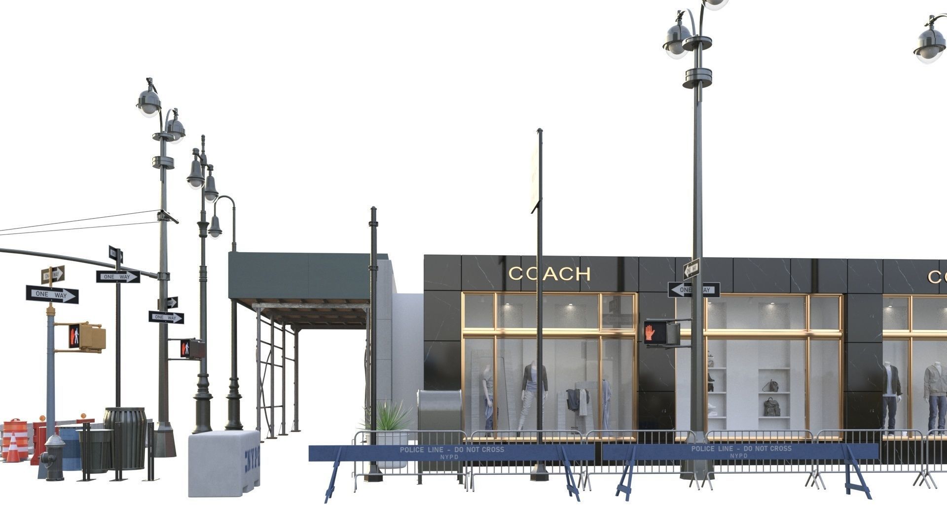 28 Unique New York City props 3D model_68