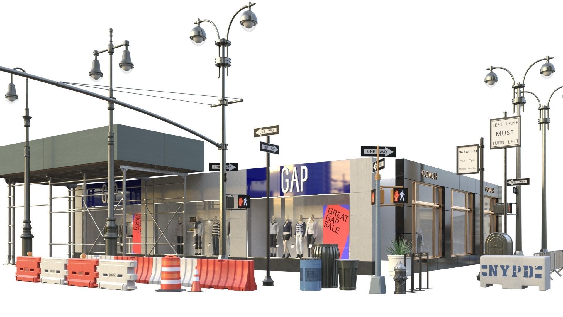 28 Unique New York City props 3D model_56