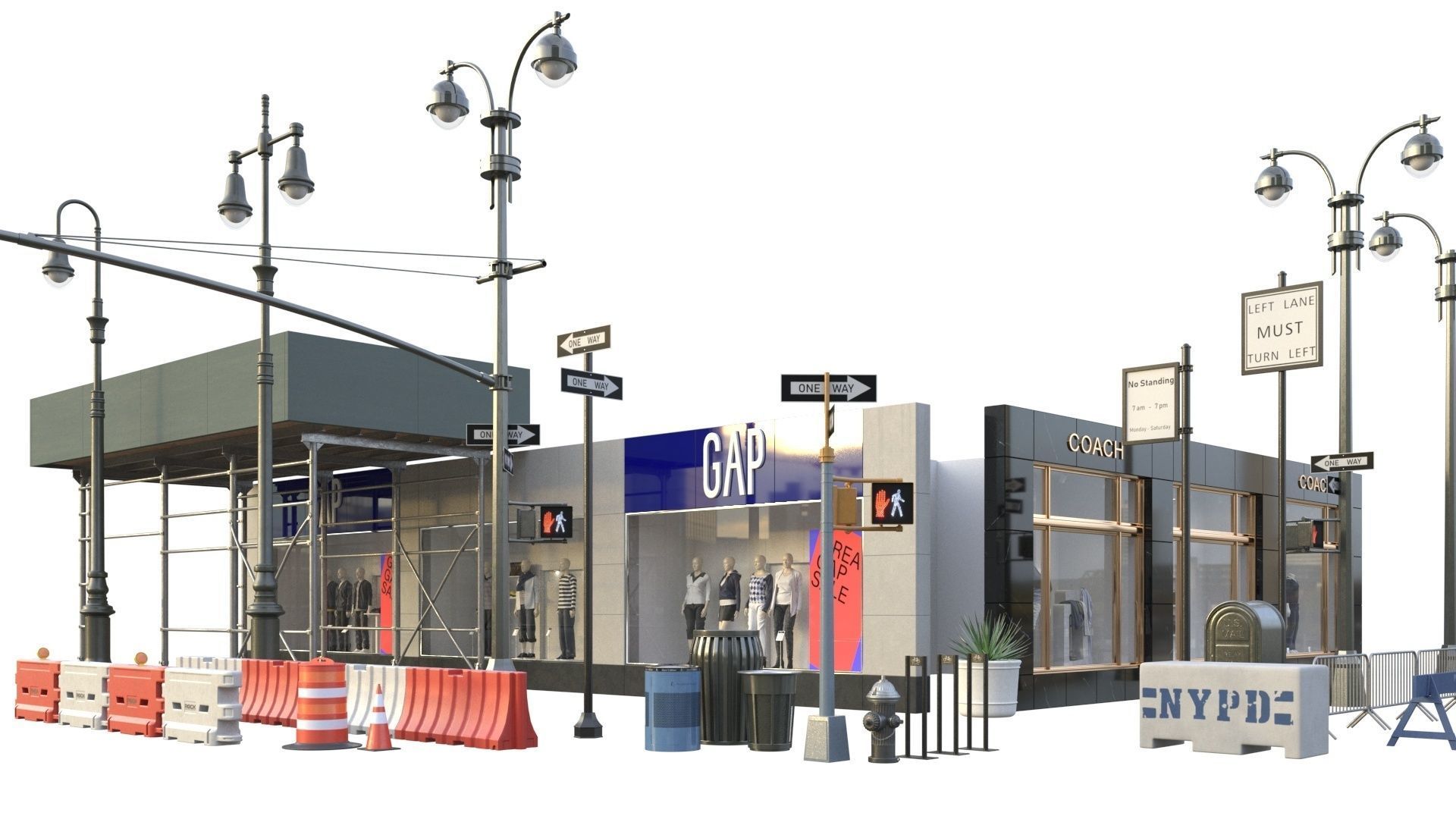 28 Unique New York City props 3D model_70