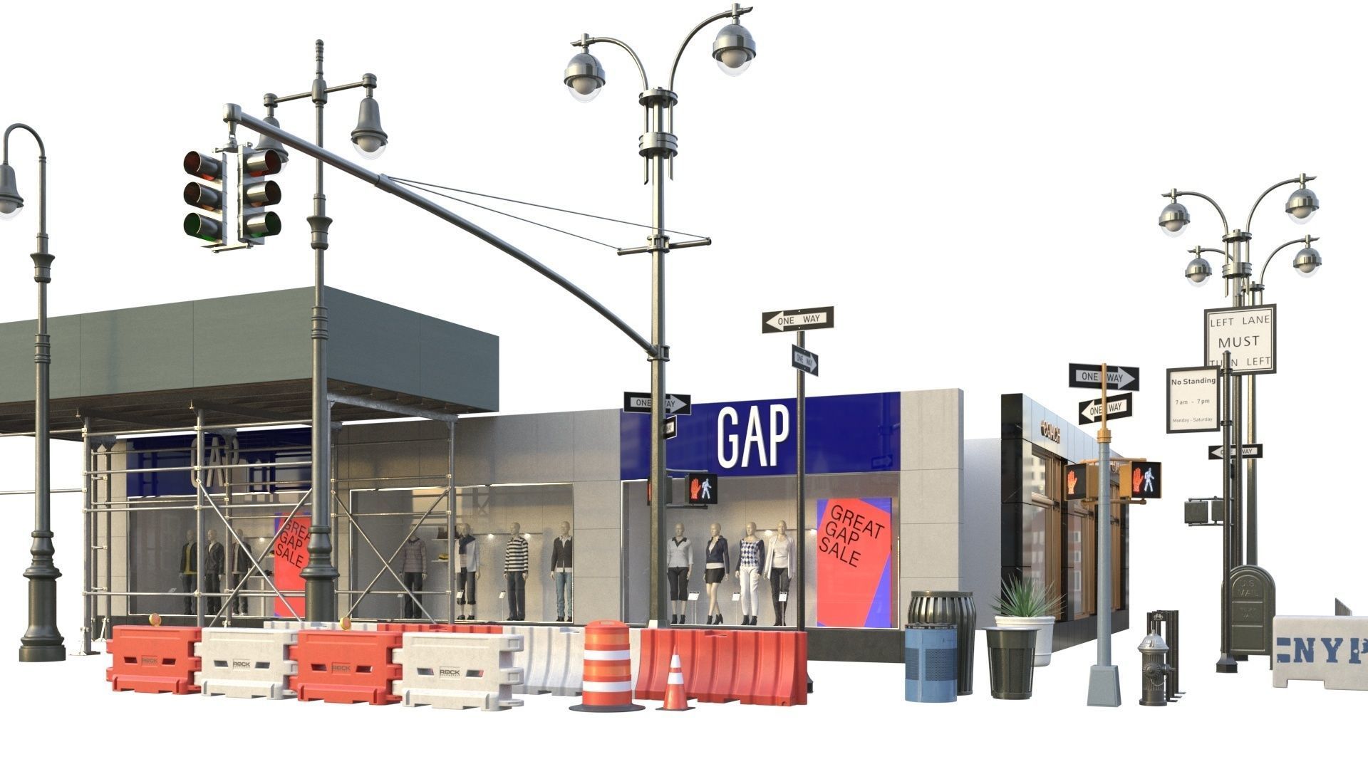28 Unique New York City props 3D model_51