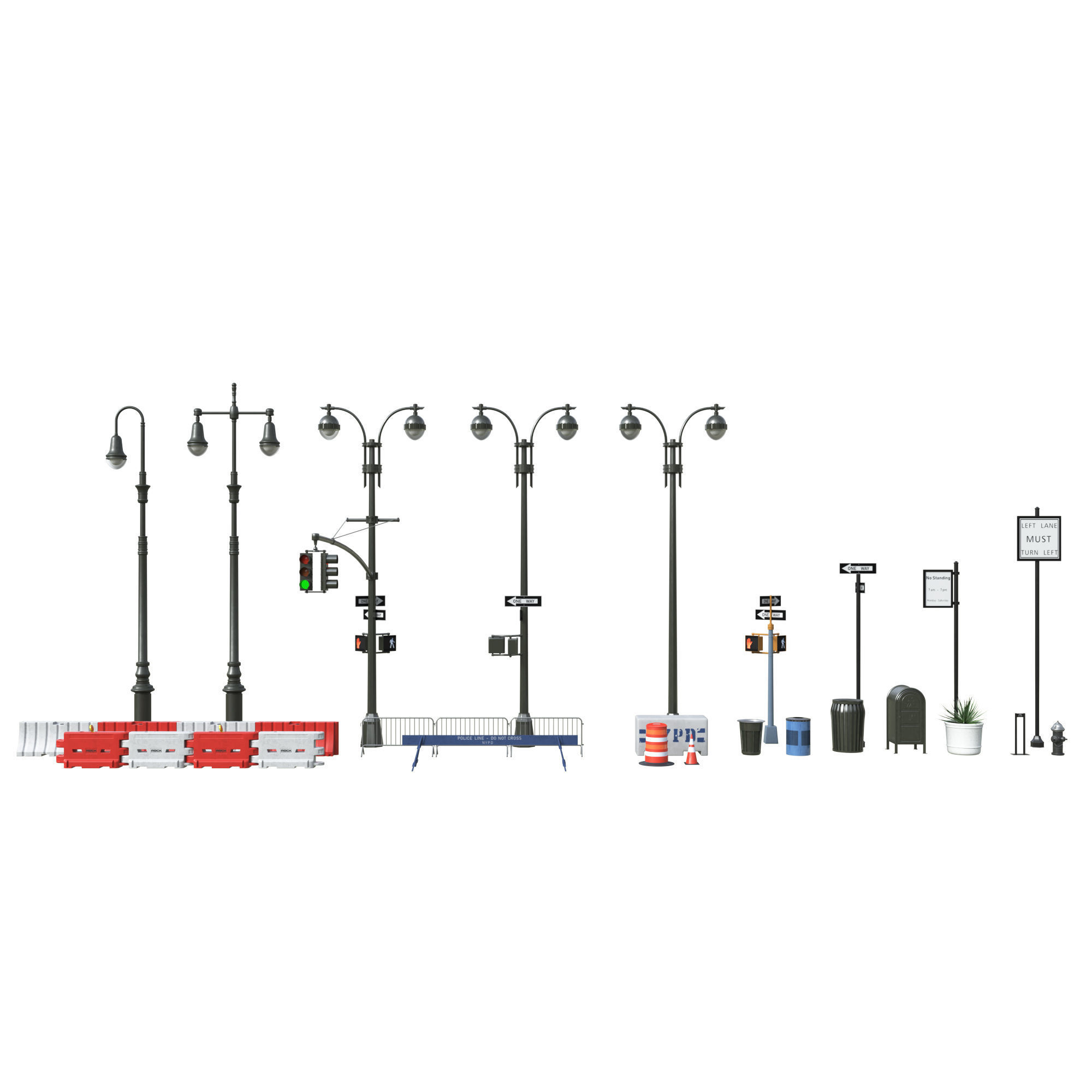 28 Unique New York City props 3D model_38