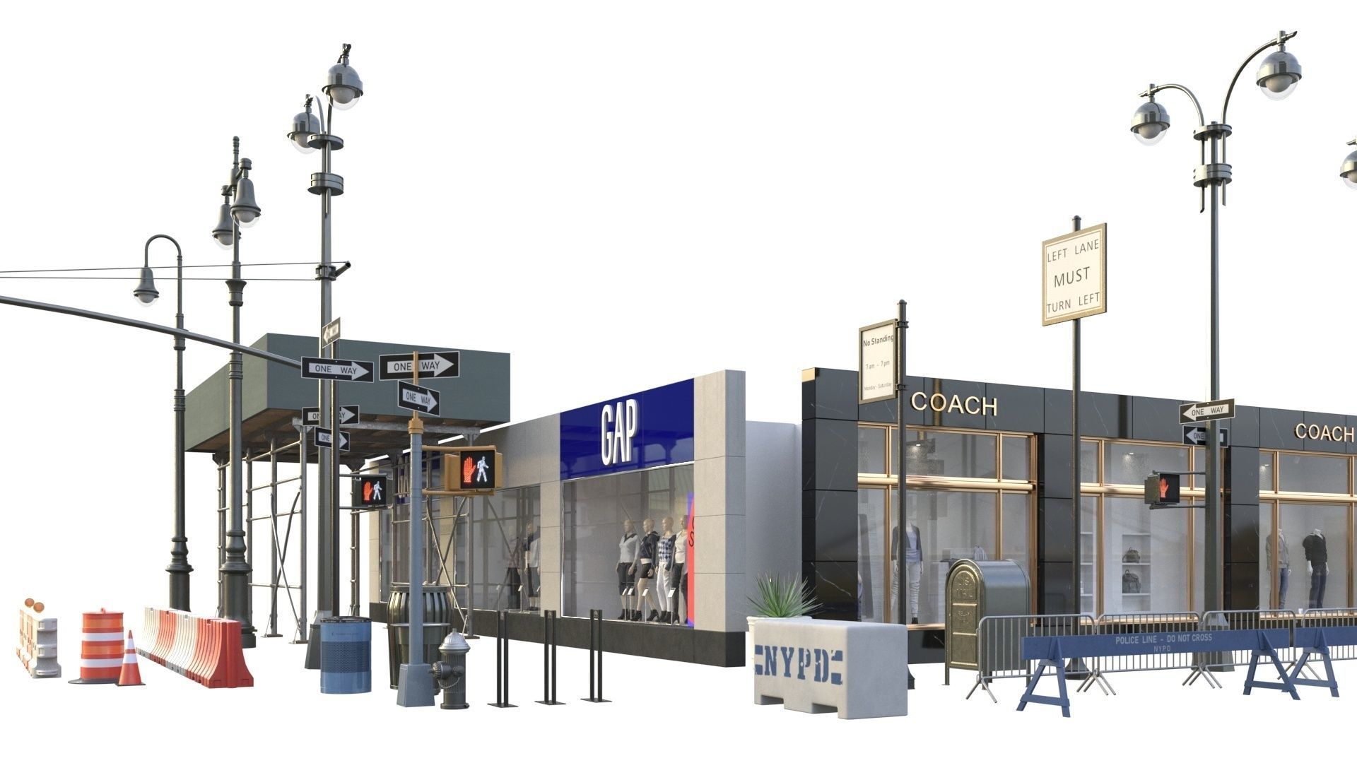 28 Unique New York City props 3D model_66