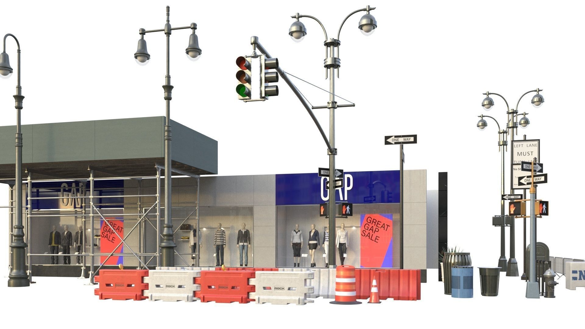 28 Unique New York City props 3D model_48