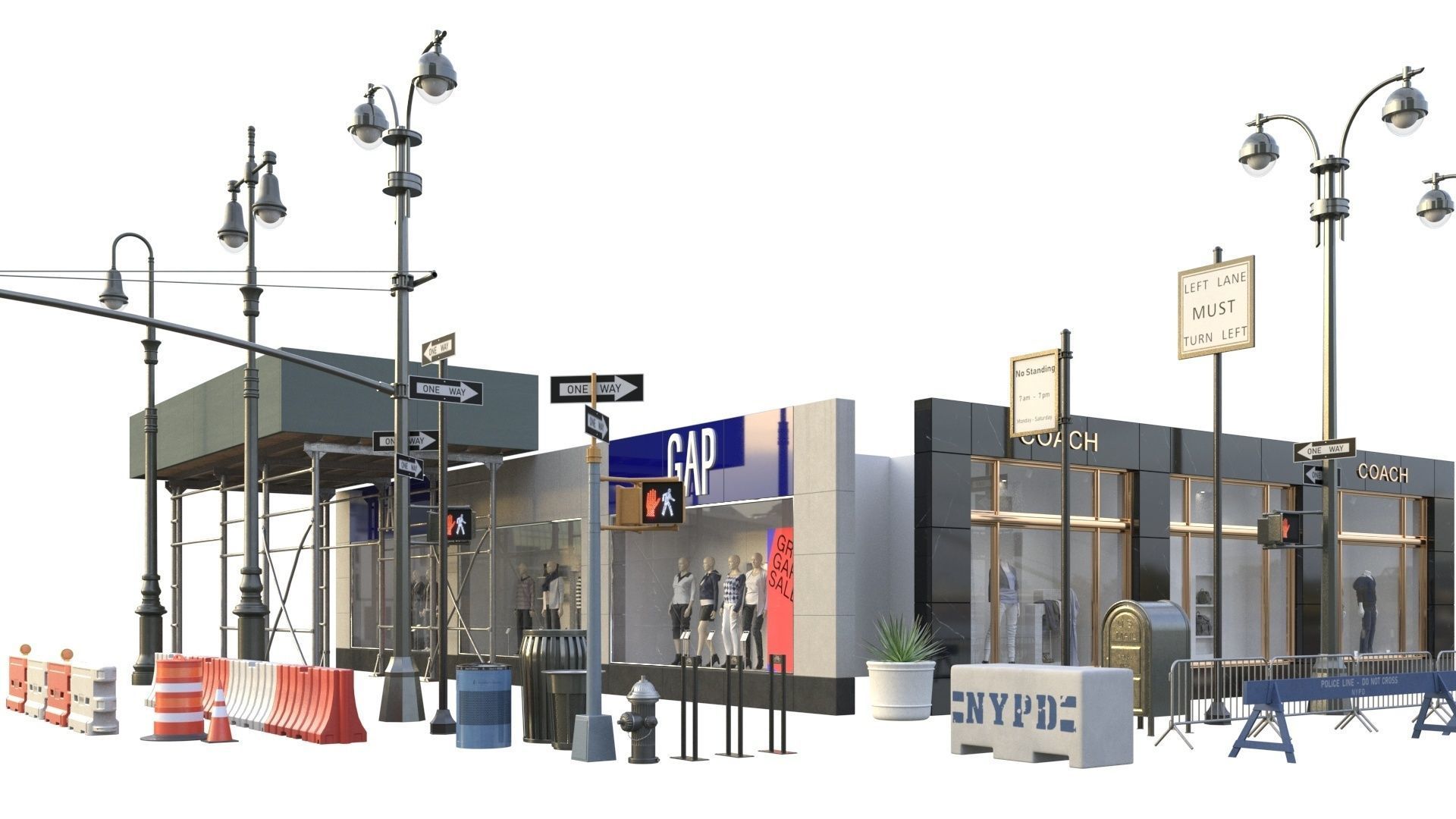 28 Unique New York City props 3D model_62