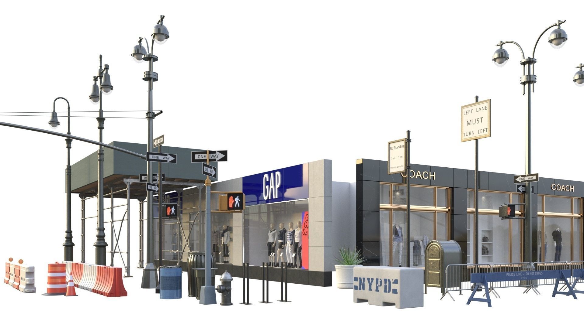 28 Unique New York City props 3D model_52