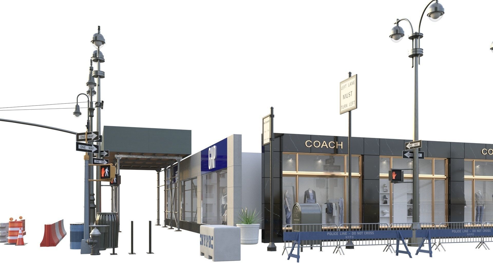 28 Unique New York City props 3D model_61