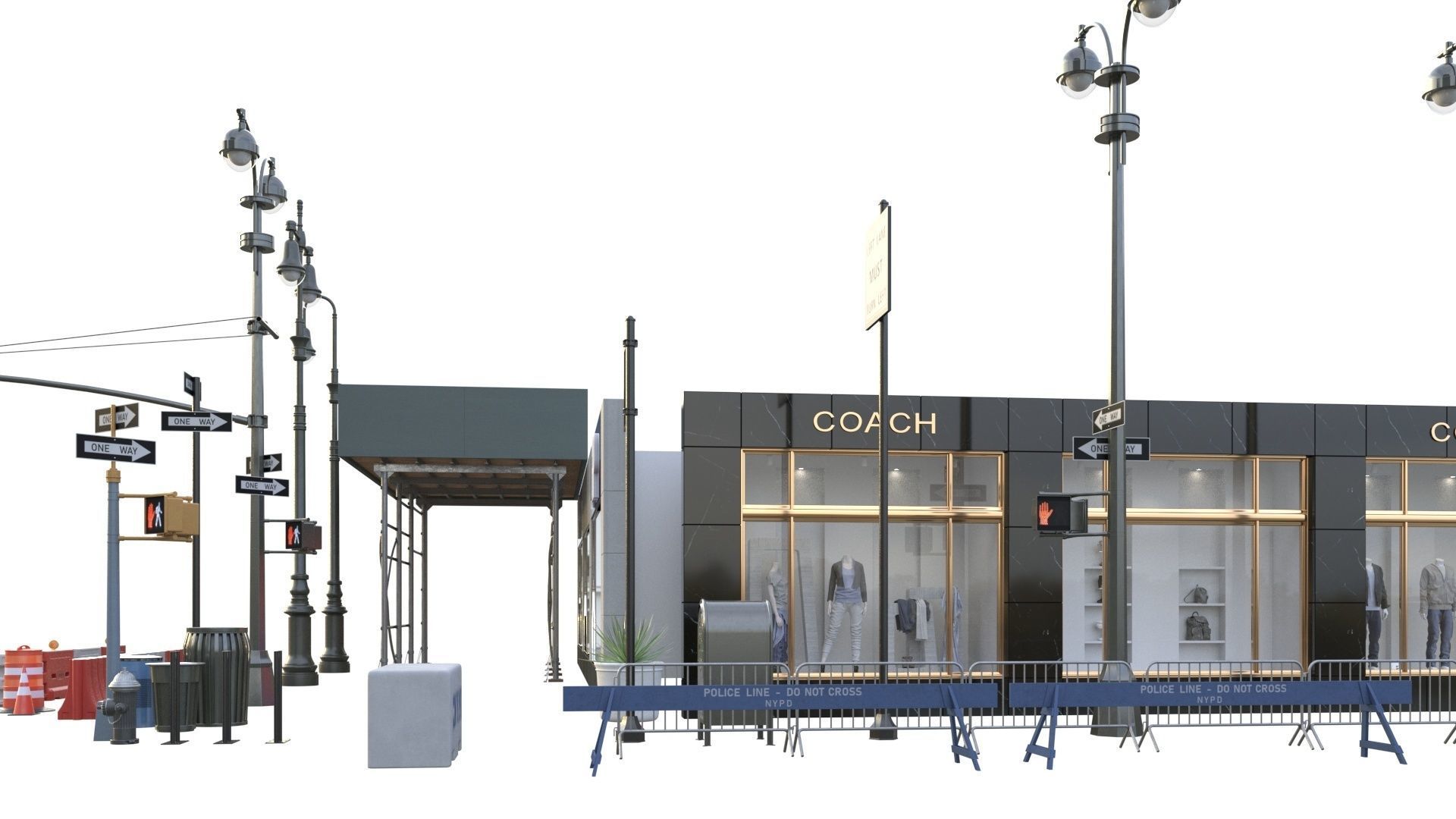 28 Unique New York City props 3D model_67