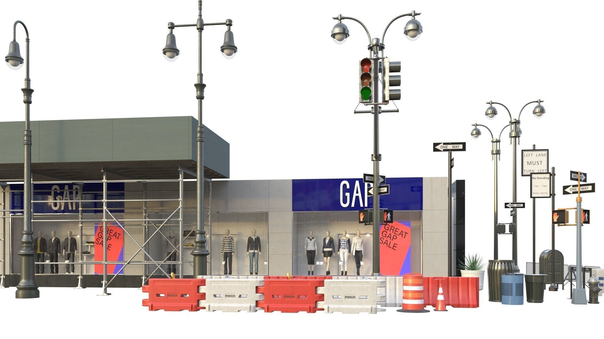 28 Unique New York City props 3D model_46