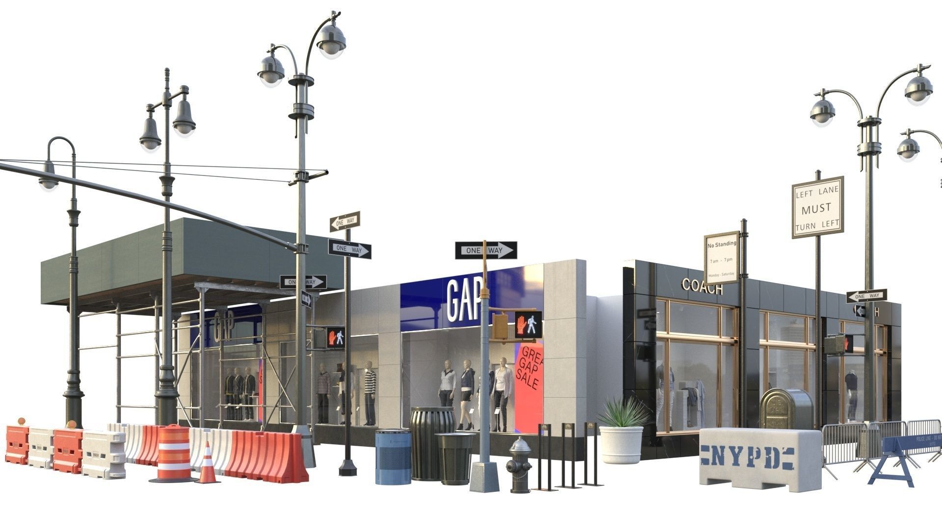 28 Unique New York City props 3D model_60