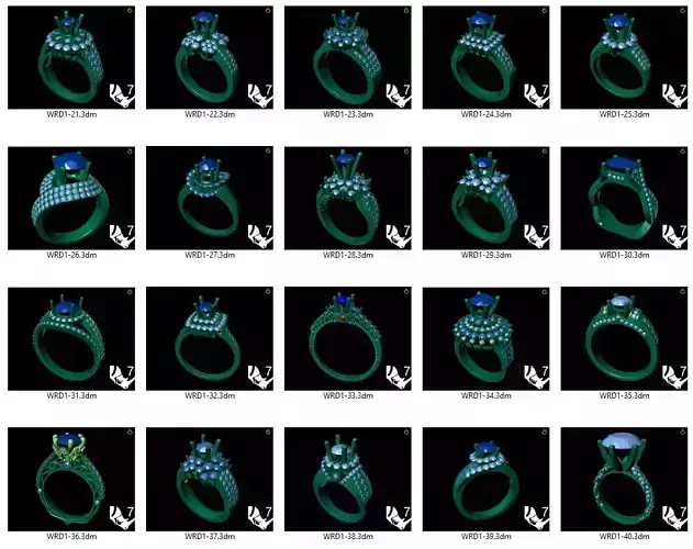 Collection of 20 ladies diamond rings - 2