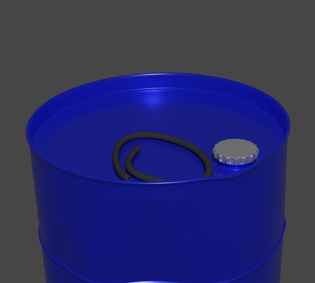 Crumpled barrel 3D model Low-poly 3D model_1