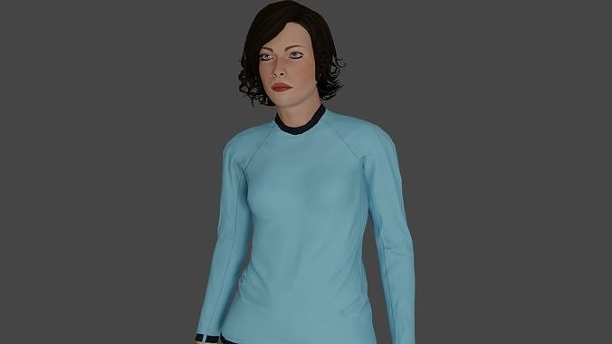 Rigged Female Character 24 3D model