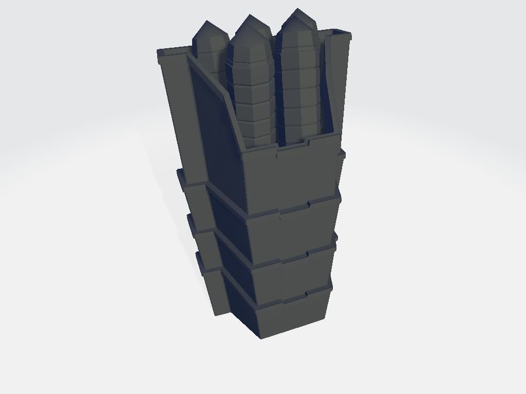Bullet Bin Low-poly 3D model_2