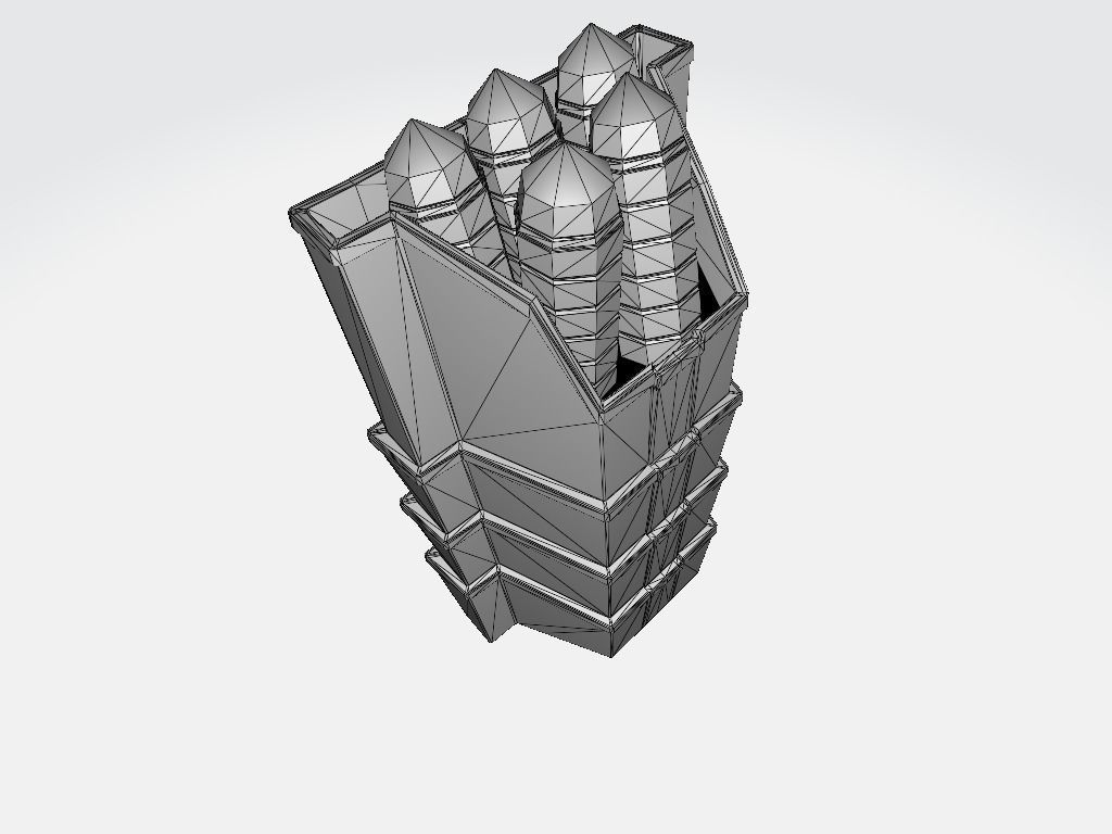 Bullet Bin Low-poly 3D model_7