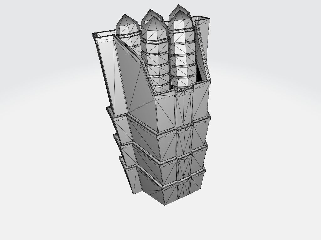 Bullet Bin Low-poly 3D model_10