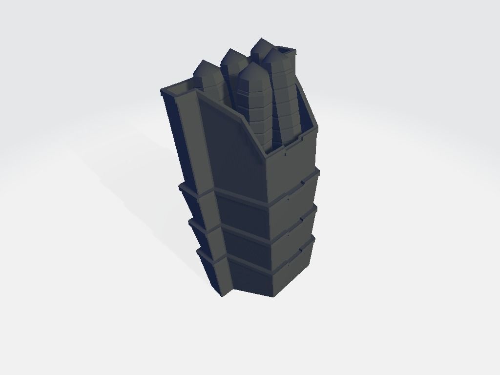 Bullet Bin Low-poly 3D model_4