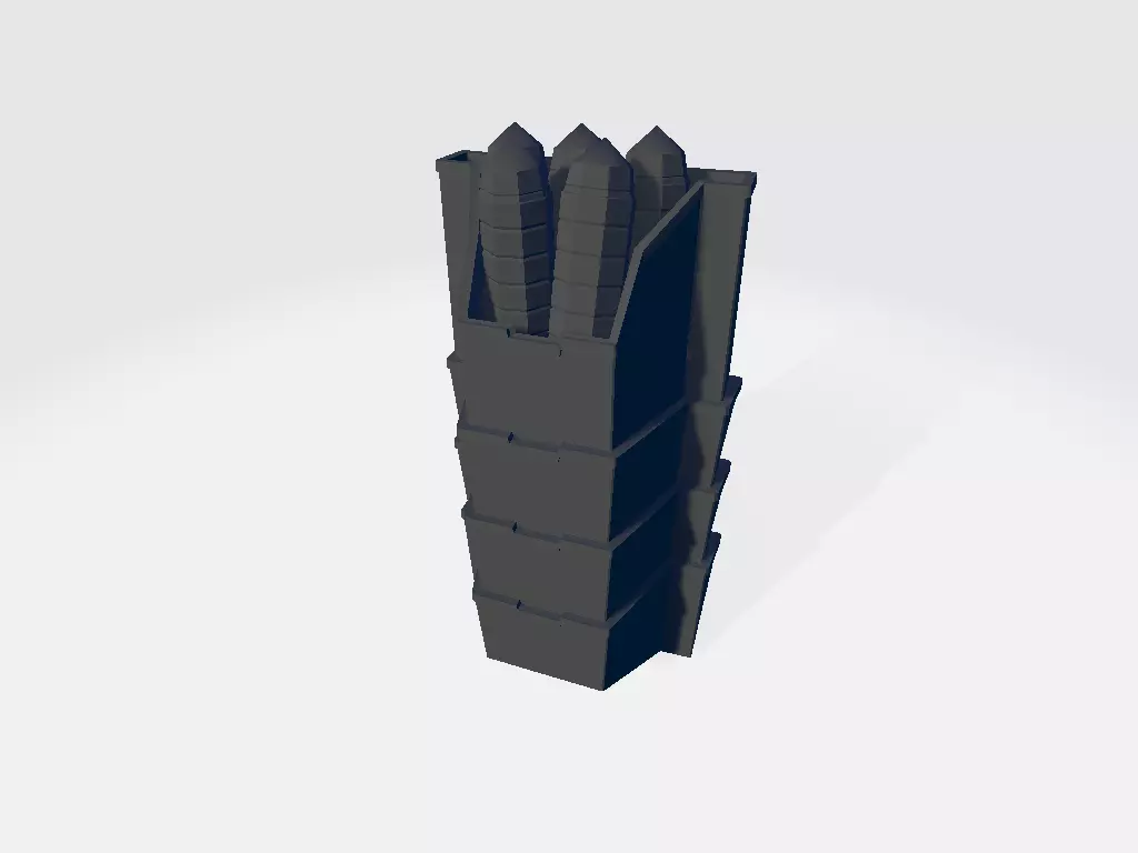 Bullet Bin Low-poly 3D model_0